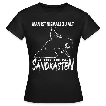Westernreiten - Westernpferd - Reining - Frauen T-Shirt - Schwarz - Vorne - AI Model Female 172 dark (172cm)