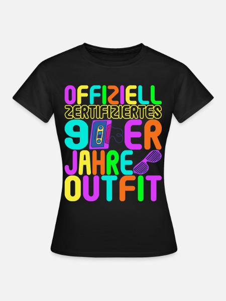 90er Party 90er Jahre - Frauen T-Shirt - Schwarz