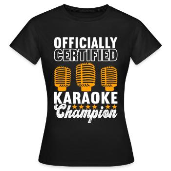 Soirée Karaoké Karaoké - T-shirt Femme - noir - Devant - AI Model Female 172 dark (172cm)