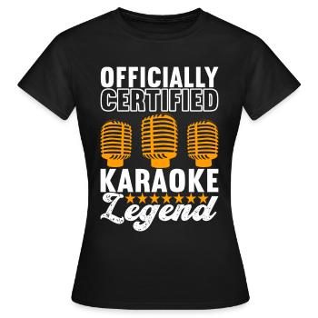 Soirée Karaoké Karaoké - T-shirt Femme - noir - Devant - AI Model Female 172 dark (172cm)