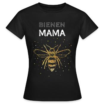 Bienen Mama Honigbiene Imkerei Imker Bienenzucht - Frauen T-Shirt - Schwarz - Vorne - AI Model Female 172 dark (172cm)