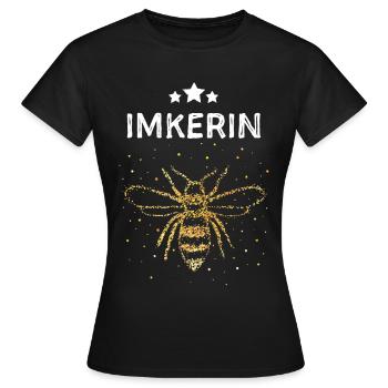 Imkerin Bienen Honigbiene Imkerei Bienenzucht - Frauen T-Shirt - Schwarz - Vorne - AI Model Female 172 dark (172cm)