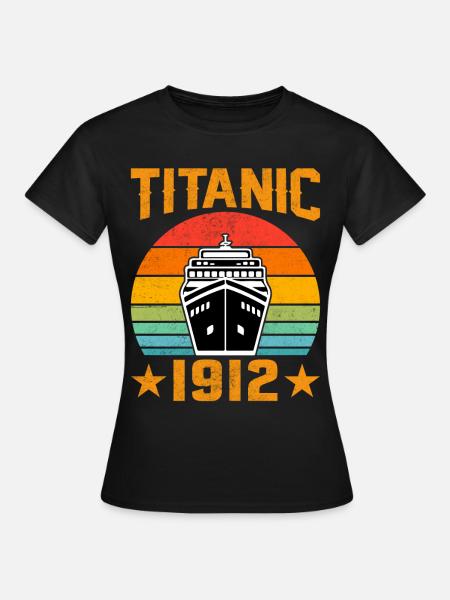 Titanic 1912 Navire de croisière - T-shirt Femme - noir