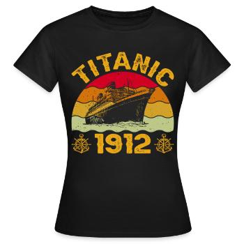 Titanic 1912 Kreuzfahrtschiff - Frauen T-Shirt - Schwarz - Vorne - AI Model Female 172 dark (172cm)