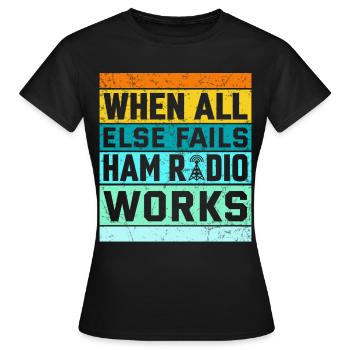 Funk Amateur Funker Funken Radio Hobby Geschenk - Frauen T-Shirt - Schwarz - Vorne - AI Model Female 172 dark (172cm)