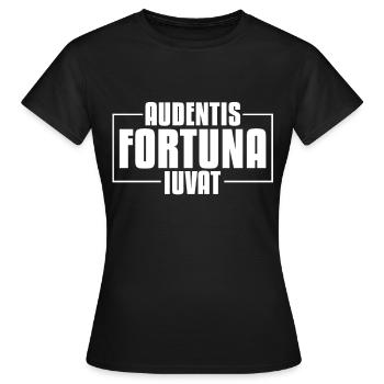 Audentis Fortuna Iuvat Lateinisches Sprichwort - Frauen T-Shirt - Schwarz - Vorne - AI Model Female 172 dark (172cm)