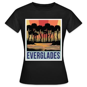 Everglades Sumpfgebiet Nationalpark Florida Andenk - Frauen T-Shirt - Schwarz - Vorne - AI Model Female 172 dark (172cm)