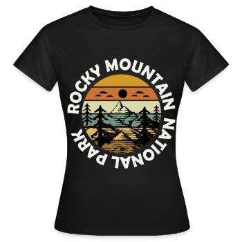 Rocky Mountains Colorado Nationalpark Wandern Camp - Frauen T-Shirt - Schwarz - Vorne - AI Model Female 172 dark (172cm)