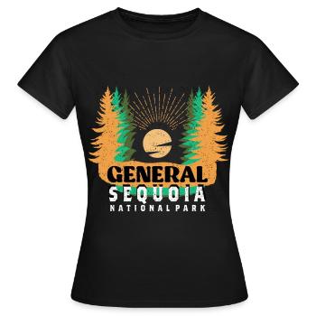 General Sequoia Nationalpark Mammutbäume Nevada - Frauen T-Shirt - Schwarz - Vorne - AI Model Female 172 dark (172cm)