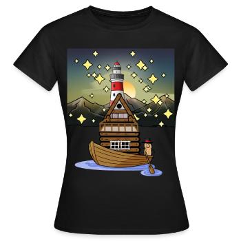 Naturliebhaber Erdnuss Abenteuer Reise Expedition - Frauen T-Shirt - Schwarz - Vorne - AI Model Female 172 dark (172cm)