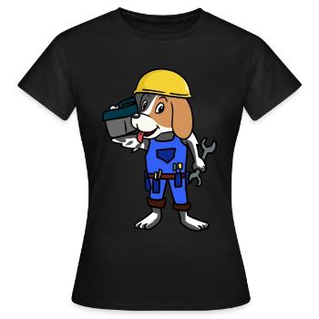 Handwerk Handwerker Baustelle Berufe Job Arbeit - Frauen T-Shirt - Schwarz - Vorne - AI Model Female 172 dark (172cm)
