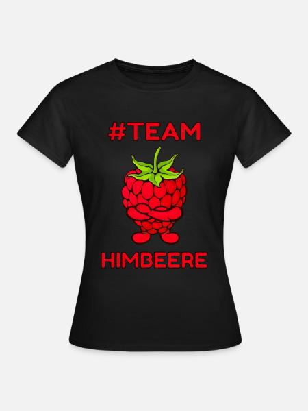 Himbeere Gesund Obst Design - Frauen T-Shirt - Schwarz