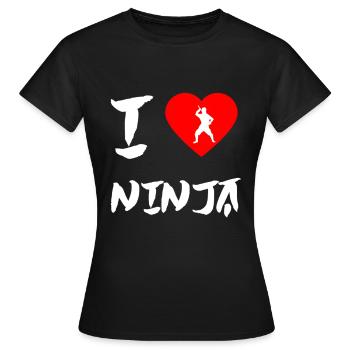 Ninja - T-shirt Femme - noir - Devant - AI Model Female 172 dark (172cm)