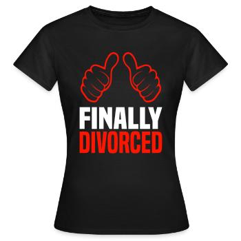 Scheidung Trennung Ehe Ex Scheidungsparty - Frauen T-Shirt - Schwarz - Vorne - AI Model Female 172 dark (172cm)