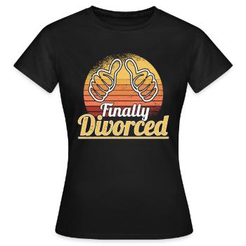 Divorce Séparation Mariage Ex Partie au divorce - T-shirt Femme - noir - Devant - AI Model Female 172 dark (172cm)