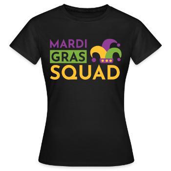 Mardi Gras Squad - Frauen T-Shirt - Schwarz - Vorne - AI Model Female 172 dark (172cm)