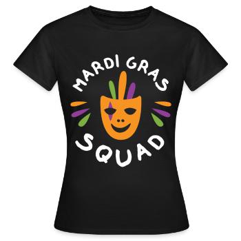 Escouade de Mardi Gras - T-shirt Femme - noir - Devant - AI Model Female 172 dark (172cm)