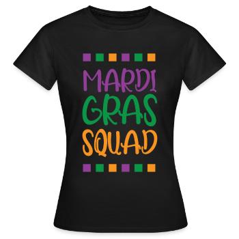 Escouade de Mardi Gras - T-shirt Femme - noir - Devant - AI Model Female 172 dark (172cm)