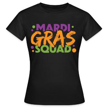 Escouade de Mardi Gras - T-shirt Femme - noir - Devant - AI Model Female 172 dark (172cm)