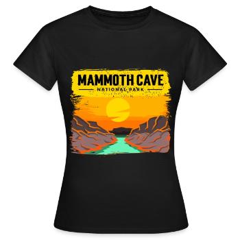 Parc national Cave Mammoth Cave Kentucky Souvenir - T-shirt Femme - noir - Devant - AI Model Female 172 dark (172cm)