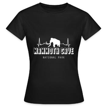 Mammoth Caves Heartbeat Parc national du Kentucky - T-shirt Femme - noir - Devant - AI Model Female 172 dark (172cm)