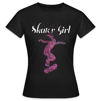 Skater Fille Skateboarder Skater Halfpipe - T-shirt Femme - noir - Devant - AI Model Female 172 dark (172cm)
