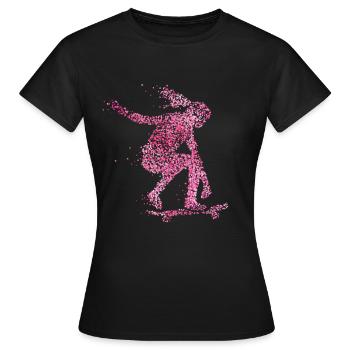 Skateboarder Skater Longboard Halfpipe - T-shirt Femme - noir - Devant - AI Model Female 172 dark (172cm)