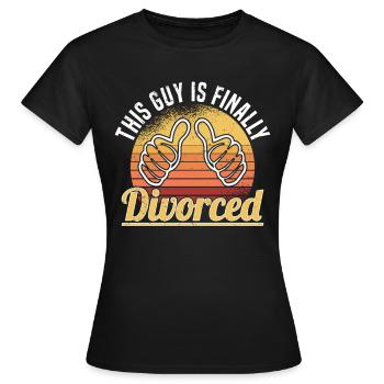 Divorce Séparation Mariage Ex Partie au divorce - T-shirt Femme - noir - Devant - AI Model Female 172 dark (172cm)