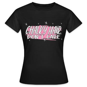 Chalky Hair Dont Care - Idée cadeau de gymnaste drôle - T-shirt Femme - noir - Devant - AI Model Female 172 dark (172cm)