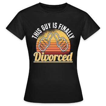 Divorce Séparation Mariage Ex Partie au divorce - T-shirt Femme - noir - Devant - AI Model Female 172 dark (172cm)