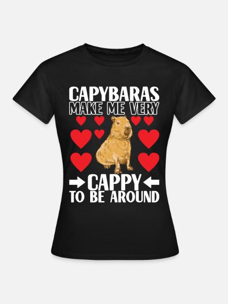Capybara Wasserschwein - Frauen T-Shirt - Schwarz