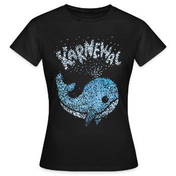 Karneval Konfetti Fasching Rosenmontag Jeck Kölle - Frauen T-Shirt - Schwarz - Vorne - AI Model Female 172 dark (172cm)