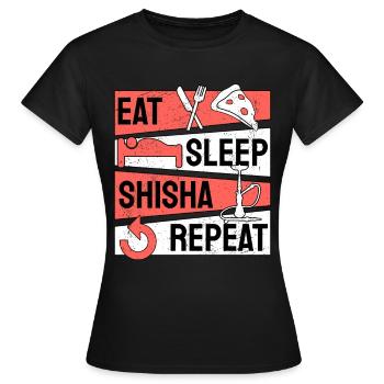 Shishan Wasserpfeife Shishabar Shisharaucher - Frauen T-Shirt - Schwarz - Vorne - AI Model Female 172 dark (172cm)