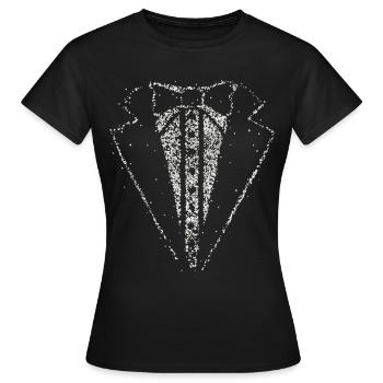 Anzug Smoking Fasching Kostümersatz Frack Karneval - Frauen T-Shirt - Schwarz - Vorne - AI Model Female 172 dark (172cm)