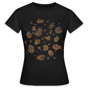 Vache Vache Taches Modèle de Vache Costume Remplacement Carnaval - T-shirt Femme - noir - Devant - AI Model Female 172 dark (172cm)