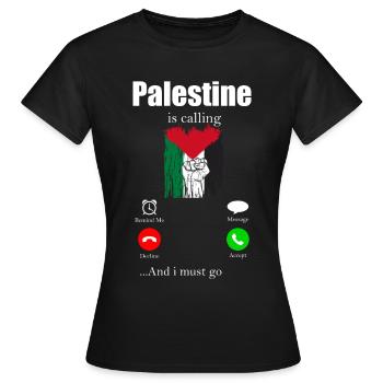 Palestine Cadeau Gratuit Palestine Bande de Gaza - T-shirt Femme - noir - Devant - AI Model Female 172 dark (172cm)