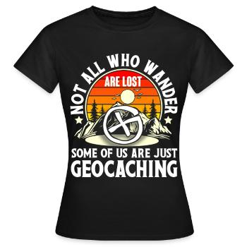 Geocache Geocaching Geocacher - Frauen T-Shirt - Schwarz - Vorne - AI Model Female 172 dark (172cm)