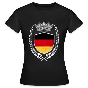 Allemagne Drapeau Allemagne Drapeau allemand - T-shirt Femme - noir - Devant - AI Model Female 172 dark (172cm)