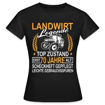 Landwirt Legende Top Zustand erst 70 Jahre alt - Frauen T-Shirt - Schwarz - Vorne - AI Model Female 172 dark (172cm)