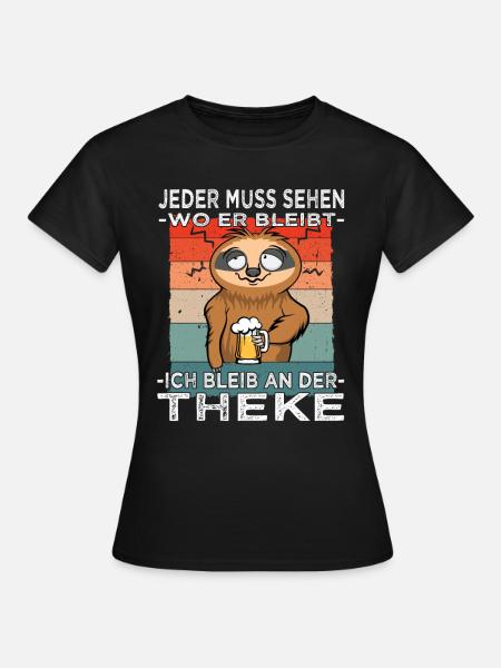 Biertrinker - Männerabend - Saufen - Frauen T-Shirt - Schwarz