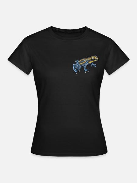 Pfeilgiftfrosch I Kröte Frosch Motiv für Amphibien - Frauen T-Shirt - Schwarz