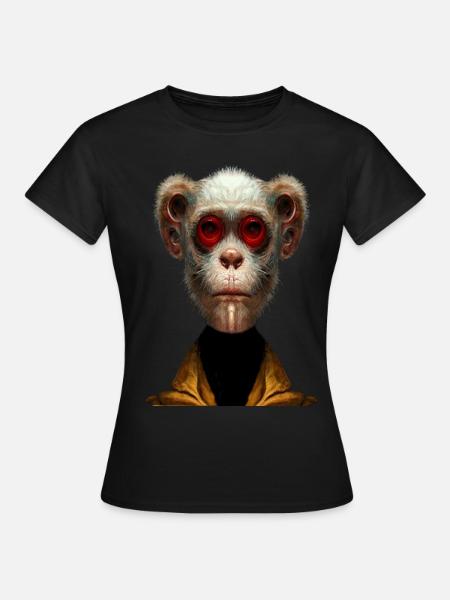Moderner Affe - Frauen T-Shirt - Schwarz