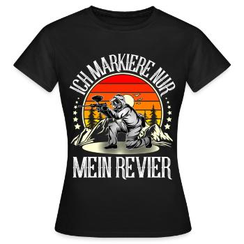 Paintball - Frauen T-Shirt - Schwarz - Vorne - AI Model Female 172 dark (172cm)