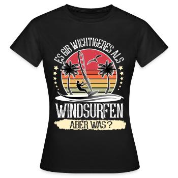 Windsurfen Windsurfer Windsurf - Frauen T-Shirt - Schwarz - Vorne - AI Model Female 172 dark (172cm)