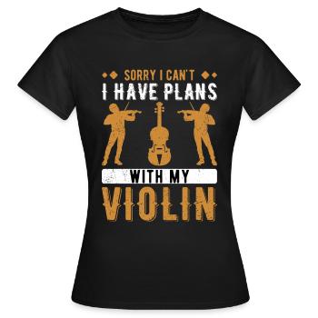 Violoniste Violoniste Violoniste - T-shirt Femme - noir - Devant - AI Model Female 172 dark (172cm)