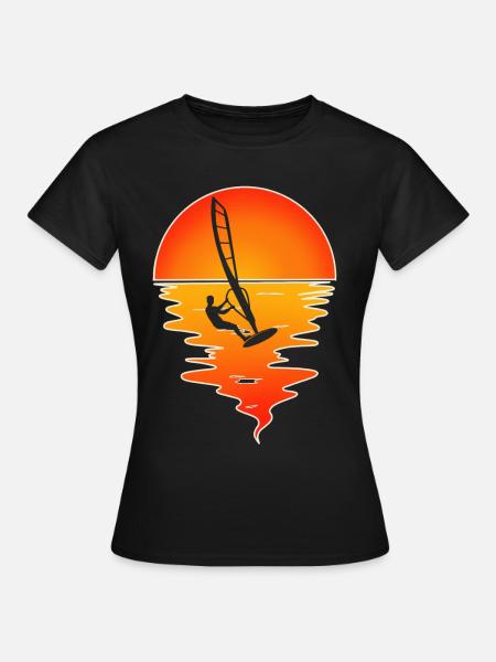 Windsurfen Windsurfer Windsurf - Frauen T-Shirt - Schwarz