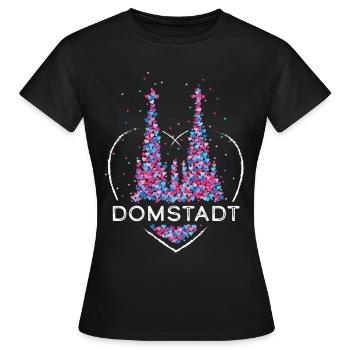Köln Kölner Dom Domstadt Karneval Fastelovend - Frauen T-Shirt - Schwarz - Vorne - AI Model Female 172 dark (172cm)
