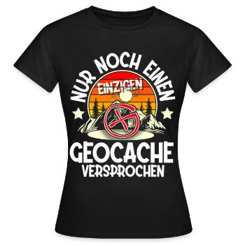 Geocaching Geocacher Geocache - Frauen T-Shirt - Schwarz - Vorne - AI Model Female 172 dark (172cm)