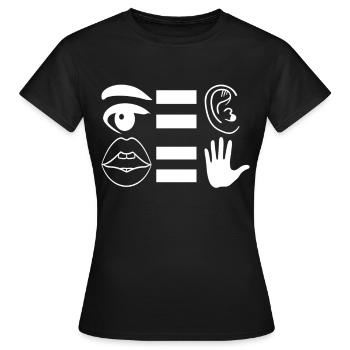 Deaf Deaf-mute Deaf - Women's T-Shirt - black - Front - AI Model Female 172 dark (172cm)