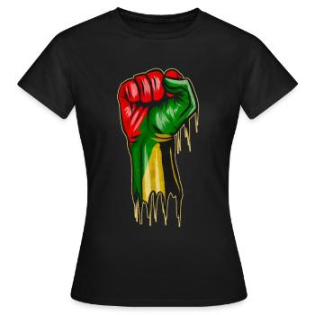 Levez le poing - Mois de l’histoire des Noirs Afro - T-shirt Femme - noir - Devant - AI Model Female 172 dark (172cm)